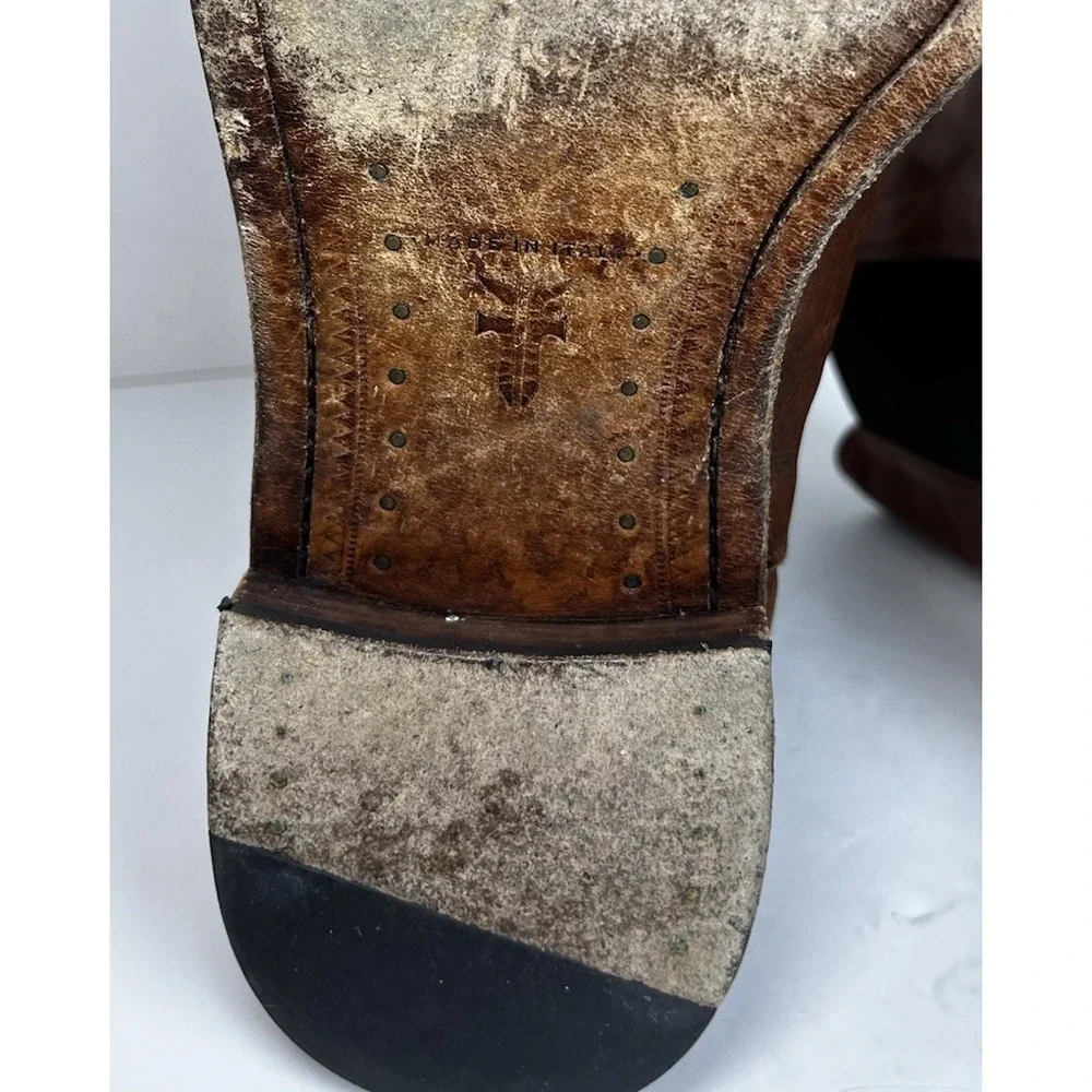 Frye Men's 9.5M‎ Brown Cognac Chelsea Boot Made In Italy